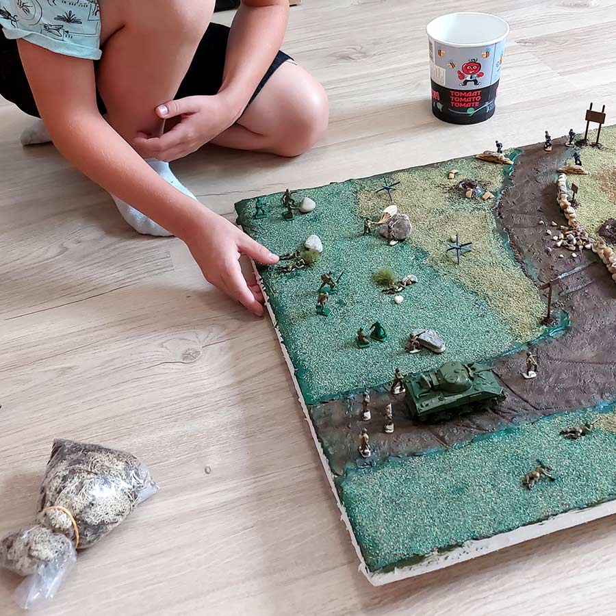 Recherche de positionnement des soldats et véhicules sur le diorama